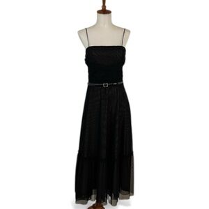 Eliza J Black Midi Dress‎ Women’s 12 Cocktail Beaded Sleeveless Midi A-Line